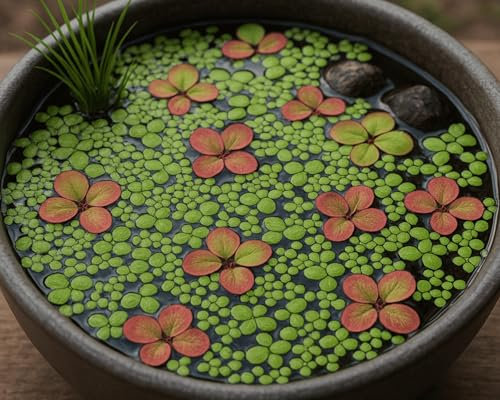 Wasserpflanzen Miniteich Komplettset | Schwimmpflanzen Set mit Froschbiss & Schwimmender Wolfsmilch | Für Kübel, Wasserschale, Zinkwanne | Algenkontrolle, Sauerstoffquelle, naturnah & pflegeleicht