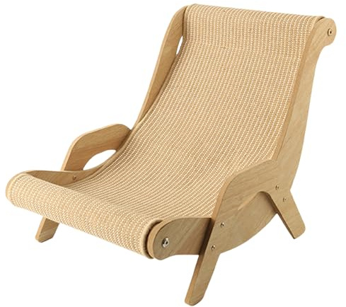 Cat Scratcher Lounge – skrapplatta i kartong | husdjurssoffa för inomhusbruk | gungstolssäng i sisal | kattmöbler med flera användningsområden, husdjursstol för sovrum, balkong, vardagsrum