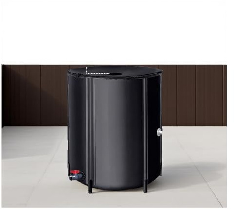 Réservoir de stockage d'eau de pluie portable robuste de 200 l - Réservoir d'eau durable et résistant aux déchirures pour une utilisation multi-scénarios - Réservoir d'eau noir de grande capacité