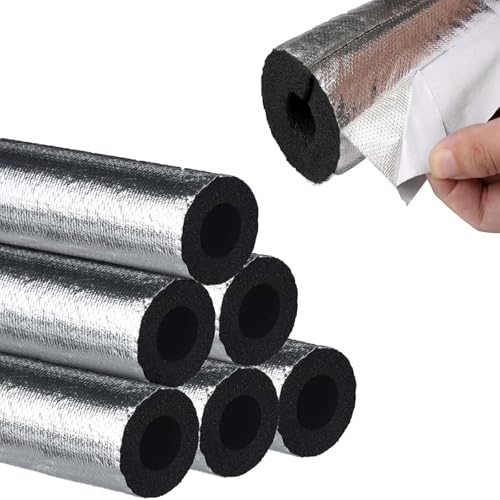 Isolation de Tuyau Anti-Gel Et Calorifuge, Tubes en Mousse D'isolation de Tuyau, Phonique Manchon Chaleur Préservation Adapté Aux Unités de Climatisation ID 16-219mm(ID48mm×TK30mm×L95cm)