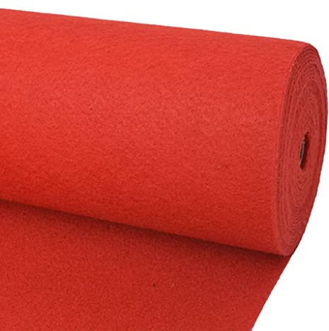 vidaXL Revêtement de sol, Vendu au mètre, Moquette, Moquette pour stand d'exposition, Tapis, plusieurs modèles au choix, rouge