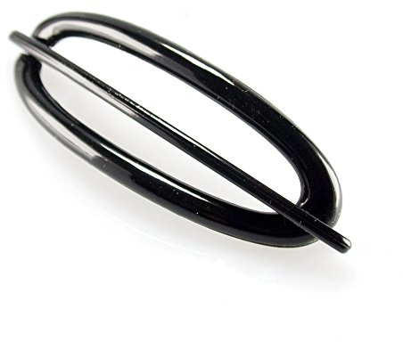 2Stk Libellenspange oval 6x2cm in schwarz - Made in Germany - WeLoveBeads