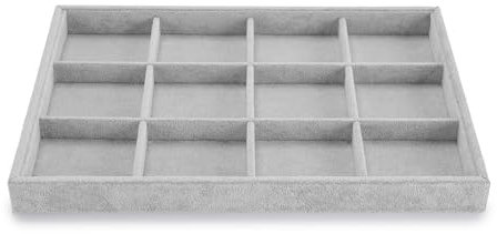 Oirlv Stackable Jewellery Tray Velvet Jewellery Display Tray Jewellery Storage Tray for Earring Ring Necklace Bracelet Organiser and Display