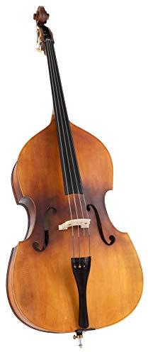 Classic Cantabile DBP-110 Kontrabass - 3/4 Größe - Korpus aus gesperrtem Holz - Hals: Ahorn - Griffbrett: Blackwood - inkl. Bogen, Gigbag und Kolofon