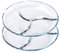 ChasBete Service Assiette Compartiment Adulte en Verre, Plateau Aperitif Design, Lot Assiette de Table - D 25 cm 2 Pièces
