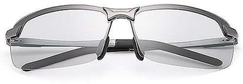 MIRYEA Gafas de Sol Hombre Deportivas Polarizadas Fotocromaticas Para Hombre y Mujer Conducción Ciclismo Moto Pesca Esqui Golf Deporte Al Aire Libre Rectangulares Protección UV (Color Pistola 3043)