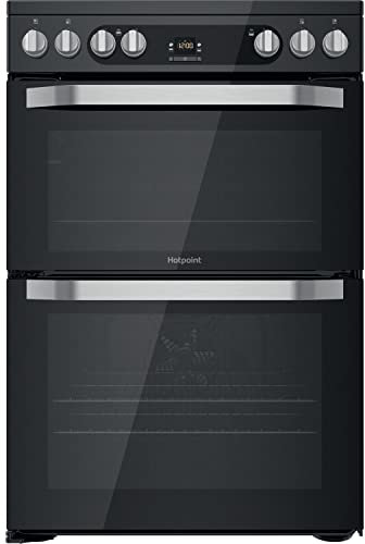 Hotpoint 60cm Double Oven Electric Cooker - Black