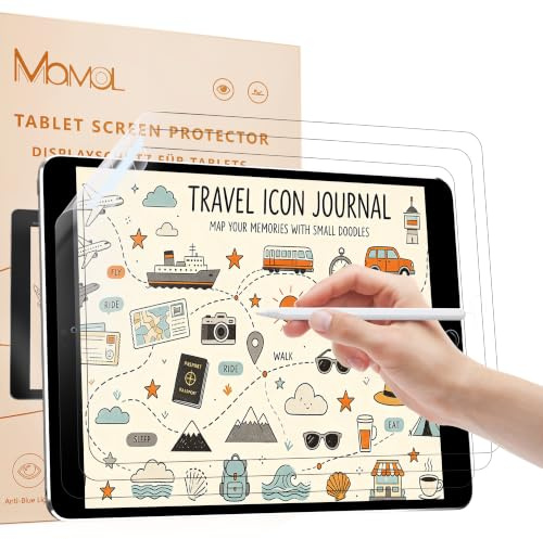 3 Stück Papier Schutzfolie Kompatibel mit iPad 10,2 Zoll (2019, 2020 und 2021),iPad 9. / 8. / 7. Generation Displayfolie, Matte Papier Folie zum Zeichnen, Schreiben und Notizen Machen