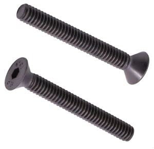 M4-0,7 x 35 mm (60 Stück) Senkkopfschrauben, schwarzes Oxid-Finish, 10,9 Stahllegierung, Vollgewinde, Grobgewinde, DIN 7991