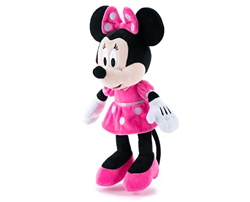 Disney 6315870357, Minnie Mouse Plush Toy, Minnie Mouse Plush Toy with Pink Dress, 17, From 0 Months