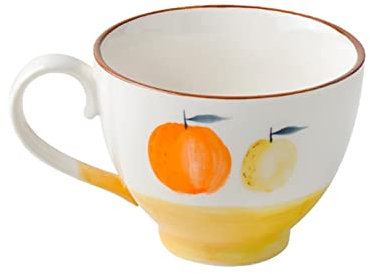 Trinkbecher aus Keramik, süße Frucht, große Kapazität, Kaffeetasse mit Henkel, Becher, heiße Kakaotassen, Morgentasse, Tee, Milch (B 500 ml)