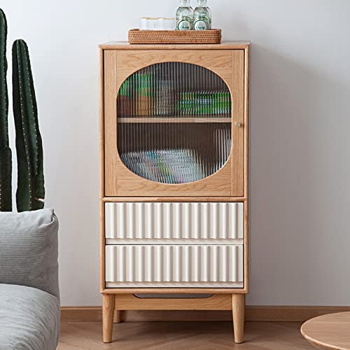 FIONEL Barschrank Weinbarschrank for Alkohol und Gläser, Holzweinlagerstange, freistehende Bodenweinlagerstange for Küchenbar Esszimmer Wine Rack (Size : L)