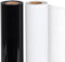 Lya Vinyl 2 rouleaux de Vinyle Thermocollant Blanc & Noir 30,5 cm × 915 cm | Film de découpe pour impression sur textile avec Cricut et Cameo | Film de transfert pour le repassage sur T-shirt DIY.