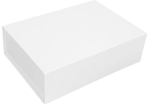 MAGICLULU Kasten Rechteckige Magnetbox Geschenkbox Mit Deckel Hemdschachteln Andenken-schmuckkästchen Quadratische Magnetbox Große Geschenkbox Weiß Industriekarton Muschelschale Falten