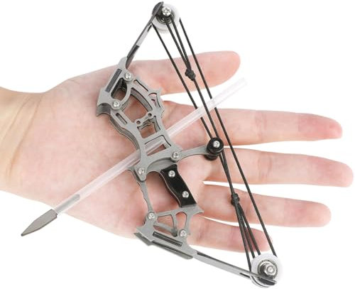 Taschenbogen für Erwachsene Mini Compound Bogen und Pfeil Set Zielschießen und Freizeittraining Mini Arthery Bogen (12 Pfeile, kleine Größe)