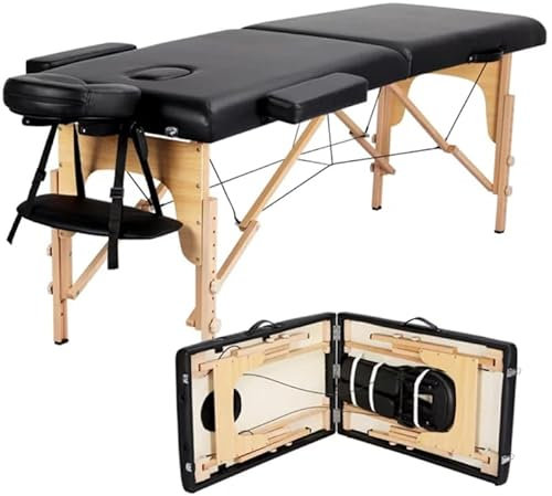 Aioneer Spa-Bett, tragbares Wimpernbett, Massagebett, Faltbare Spa-Tische, verstellbare 2-fache Höhenverstellung mit Tragetasche
