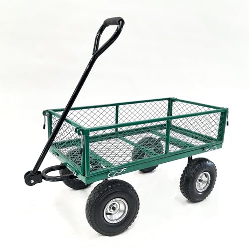WERKA PRO Chariot remorque grillagé de Jardin 65l