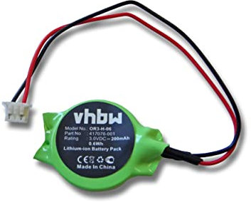 vhbw BIOS-Batterie kompatibel mit HP Pavilion DV4207TU, DV4207TX, Dv4210tx, Dv4211tx, Dv4209tx, Dv4208tx Computer Notebook (200 mAh, 3 V, Li-Ion)