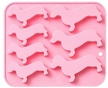 Moules à pâtisserie pour chiens - Moule à glace et à pâtisserie en forme de teckel à 7 cavités | Décorations de cuisine uniques en forme de chien saucisse