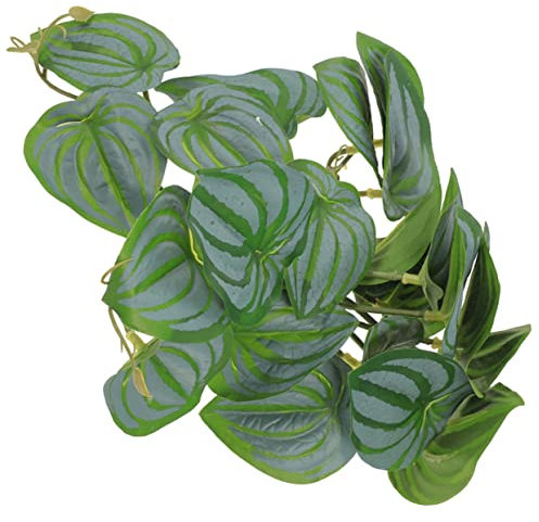 BELLIFFY Plante Artificielle Suspendue pour Reptiles Décor Terrarium Feuilles Artificielles Vertes 23 Feuilles Habitation Reptiles Terrarium Accessoires pour Animaux