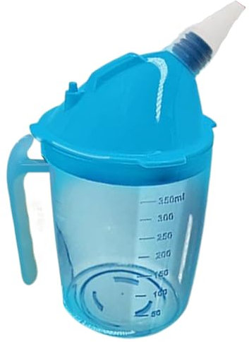 Adult Sippy Cups with Long Straw Spill & Choke Proof 350ml PP Elderly Sippy Cup with Handle Food Grade Scaled Beakers for Elderly Disabled Patient Maternity, Sippy Cup with Handles, Adult Sippy Cup