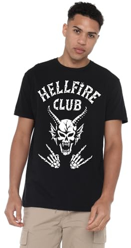 Stranger Things Hellfire Club Bones Unisex T-shirt, Svart, Medium, Svart, M