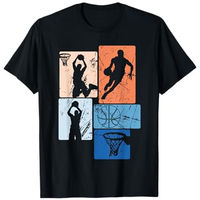 Stile retrò Basket Giocare Bambini Ragazzi 10-12 12-14 Regali Maglietta