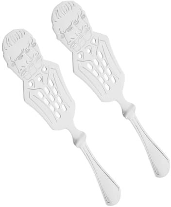 Hemobllo 2piezas Cuchara De Absenta De Acero Inoxidable Filtro De Absenta Multifunción Cuchara Para Té Helado Para Coctelería y Uso Casero