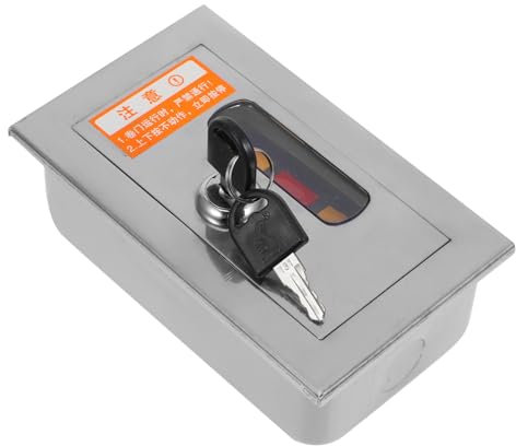 Alipis Caja De Interruptores De Botón para Interruptor Pulsador Caja De Estación De Control Cerradura