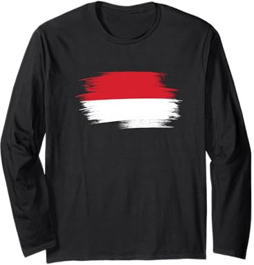 Indonesia Indonesian Flag Bali Jakarta Men Women Kids Long Sleeve T-Shirt