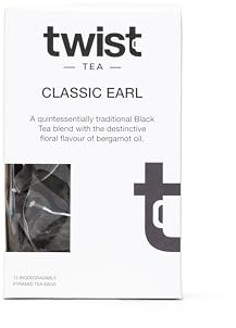 Twist Teas - Classic Earl – 15 Plastic-Free Earl Grey Tea Bags | Light Citrussy Black Tea Blend with Bergamot | Vegetarian, Gluten-Free, Great Taste Award
