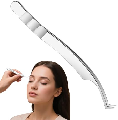 Wimpernpinzette – Wimpernzange – präzises Werkzeug mit gebogenen Spitzen, rutschfest, für Make-up, Pflege für Damen, Salon, Gesicht, Datum, Mädchen, Zuhause, Morgen, Reisen
