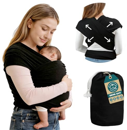 Fascia Porta Bebè Neonato, Marsupio Bambino a Fascia Porta Bebé In Tessuto Morbido, Fascia Elastica Porta Bebè Neonato Unisex Multiuso Adatta Fino A 15 Kg , Fascia Porta Bambino Facile da Indossare