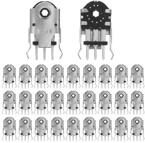Gadpiparty Codificatore Mouse Alta Precisione Albero in Metallo, 100 Pezzi Encoder Rotella Sostitutivo, Meccanismo Silenzioso per Mouse da Gioco e Ufficio, Ricambi per Riparazione