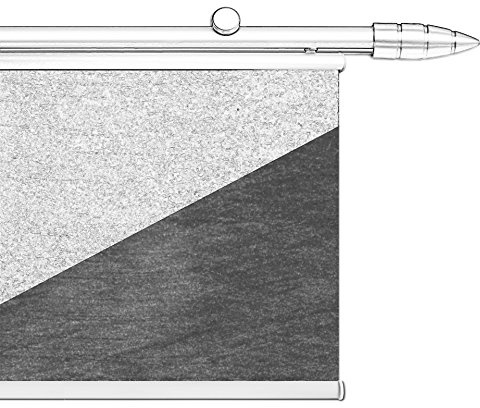 Tilldekor Beschwerungsleiste aus Aluminium für Flächenvorhänge, weiß, mit patentierter Klemmtechnik, 60 cm