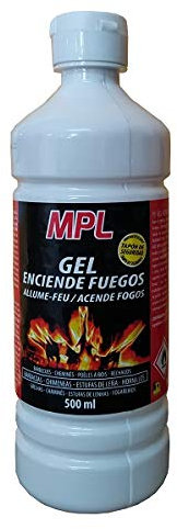 MPL Gel Enciende Fuegos para Barbacoas, Chimeneas, Estufas y Fuegos Exteriores y Camping - 500 ml