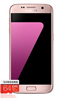Samsung Galaxy S7 Smartphone Bundle (5,1 Pouces (12,9 cm) Écran Tactile, 32 Go de mémoire Interne, Android – Rose + Carte mémoire Samsung Evo Plus 128 Go [Exclusivité Amazon]