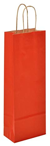 Flaschentasche 14+8x39cm dunkelrot Papiertragetasche Größe 50 Stück