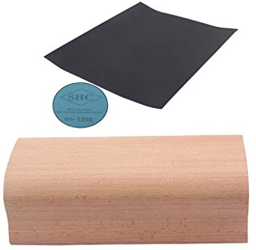 Alnicov 12# Radio Diapasón de madera Diapasón Fret Nivelación Lijado Bloque pulido para guitarra Bajo Fret Diapasón de nivelación Herramienta Luthier