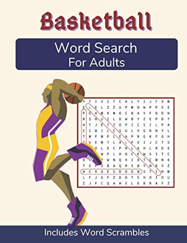 Basketball Word Search For Adults: Medium Difficulty Puzzle Book for Basketball Fans