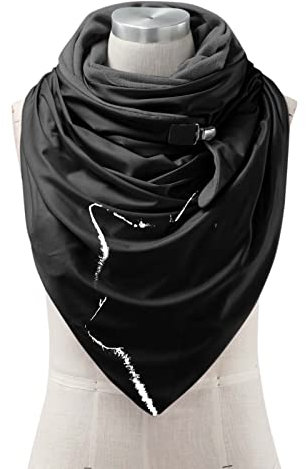 Schal Damen Winter, Baumwolle Lässige Wickelschal Schals mit Knopf, Soft Wrap Dreieckschal Lieblingsschal Winterschal Herbstschal Scarf