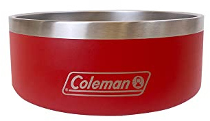 Coleman Stainless Steel Powder Coated Dog Bowl, 42 oz, Red