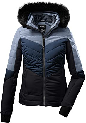 killtec Damen Steppjacke/Skijacke mit abzippbarer Kapuze und Schneefang KSW 250 WMN SKI QLTD JCKT, hell stahlblau, 36, 37577-000