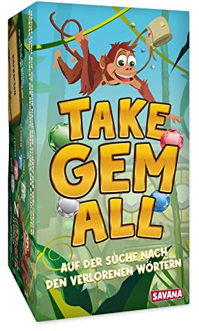 SAVANA Take Gem All - Lustiges Stadt Land Fluss Spiel | Geschwindigkeit, Kreativität, Atmosphäre und Humor | Brettspiel Familie, Freunde, Kinder und Erwachsene