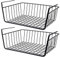 Unterregal Aufbewahrungskorb, 2 Stück Hängekorb Metall Hängekorb Regal Unter Schrank Hängekorb Metall Korb-Organizer Regaleinhängekorb für Küche, Büro, Speisekammer, Bad, Schrank (Hängekorb-Schwarz)