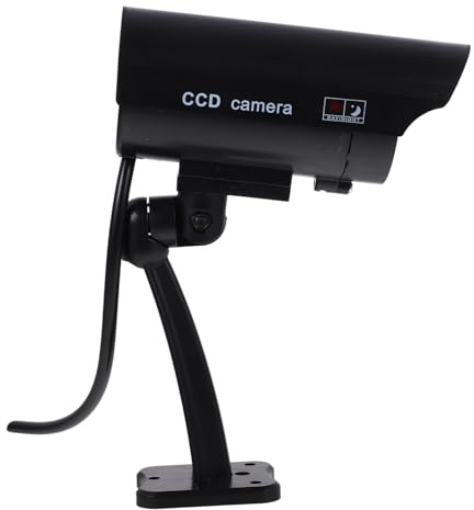 jojofuny 2pezzi Telecamera Fittizia Simulata Led Per Facile Installazione e Deterrente e Batteria