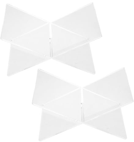 HONMEET 2 Stück X-förmiger Büchertisch Aus Acryl Leseständer Für Küche Bastelprojekte Und Mehr
