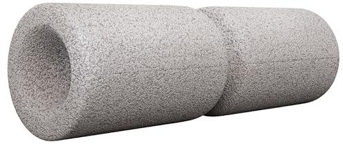 GORILLA SPORTS Faszienrolle 38 cm mit Umlaufrille, EPP-Schaum, bis 150 kg | Hochdichte Schaumstoffrolle für Rücken, Schultern, Beine und Wirbelsäule, formstabil für Massage, Yoga und Regeneration