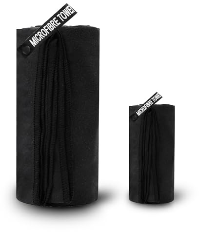 Set di 2 asciugamani in microfibra, 152 cm x 76 cm + 80 cm x 40 cm, asciugamano compatto ultra leggero ad asciugatura rapida per uomini e donne, viaggi, escursionismo, campeggio, sport, palestra,