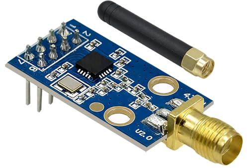 CC1101 Wireless Modulo con SMA Antenna Binghe CC1101 433M Modulo ricetrasmettitore digitale con Connettore antenna SMA DC 1.9-3.6V Interfaccia SPI Compatibile con Arduino